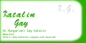 katalin gay business card